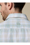 The Sage Check Green Cotton Checks Shirt Comfort Fit - 5
