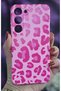 Samsung Galaxy S23 Compatible Leopard Patterned Pink Phone Case