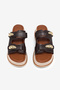 Women's Brown Comfortable Fit High Sole Velcro Slippers - 2