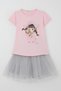 Girl's Shorts Skirt Double Set Animal Love Themed Girl's Printed Bow Accessory 2-6 Years Old - 5
