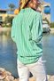 Green Striped Pocketed Cotton Casual Woven Shirt 70 50 - 2