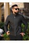 Basic Leather Jacket with Snap Collar - 2