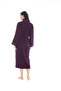 Gaia Şalyaka Women's Bathrobe - Plum 100% Cotton - 4