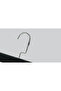 Wooden (Silver Hook Lama) Clothes Hangers for Pants and Skirts, Black Color, 8 Pieces - 2