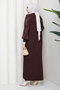 Women's Spider Web Patterned Sleeve Silk Kupra Mercerized Knitwear Dress - 7