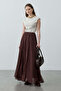 Checkered Skirt Brown - 4