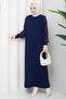 Women's Sleeve Silk Cupra Mercerized Knitwear Dress - 2