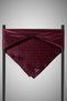 100% Twill Silk Monogram Patterned Wine Colored 90X90 Scarf Sewing Shape: Hand Sewing - 5