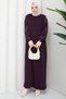 Women's Sleeve Silk Cupra Mercerized Knitwear Dress - 3