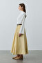 Gathered Detailed Maxi Skirt Yellow - 3