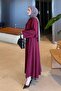 Pleated Tie-Dye Detailed Suit in Burgundy - 2