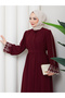 Women's Embroidered Sleeve Abaya Modest Wear Women's Ferace Dress - 8