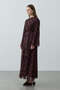 Plaid Tie Dress Burgundy - 3