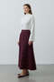 Three-Dimensional Pleated Skirt Plum - 3