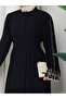 Women's Embroidered Sleeve Abaya Modest Wear Women's Ferace Dress - 5