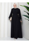 Women's Embroidered Sleeve Abaya Modest Wear Women's Ferace Dress - 4