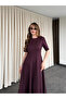 Burgundy Godet Dress - 05174 - 4