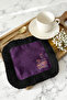Luxurious Floral Fringed Presentation Napkin - Romantic Bohemian Purple Black Coaster Presentation Tissue - 4