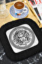 Mythological Medusa Patterned Tassel Presentation Napkin - Greek Bohemian Black and White Coaster Napkin - 3