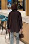 Plaid Garnished Jacket Bitter Brown - 4