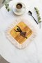 Ethnic Mosaic Fringed Presentation Napkin - Stylish Bohemian Gold-Colored Patterned Coffee Presentation Napkin - 5