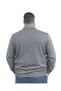 Men's Large Size Gray Polo Collar Zippered Knitwear Sweater 5Xl-6Xl-7Xl-8Xl - 4