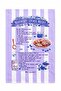 Blueberry Cookie Patterned Lilac Kitchen Towel & Drying Cloth Set of Two 35X50 - 3
