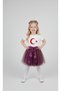 Girl's April 23 October 29 Performance Outfit Star and Moon Short Sleeve White T-Shirt Purple Tutu Skirt Set