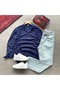 Crepe Fabric Striped Shirt and Baggy Pants Set