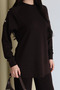 Shoulder Snap Detailed Crew Neck Oversize Modal Hijab Set 1178 - 2