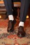 Laura Model Genuine Leather Handmade Brown Sneaker Shoes - 2