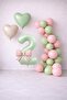 Sage Green & Pink 2 Year Old Birthday Balloon Decoration Set