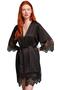 Penye Mood Women's Black Lace Dressing Gown Set 2006