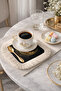 Luxurious Moon Face Motif Fringed Presentation Napkin - Mystical Night Bohemian Black Coaster Tissue - 8