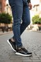 Premium Genuine Leather Men's Sports Shoes with Orthopedic Faylon Sole and Nubuck Detail