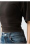 Waist Drawstring Detail Blouse - 4