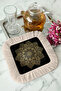 Luxurious Mandala Gold Color Fringed Presentation Napkin - Timeless Bohemian Black Gold Coaster Tissue - 8