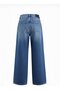 Women's Extra Wide Leg Blue Jean Pants - 2