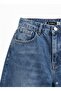 Women's Extra Wide Leg Blue Jean Pants - 3