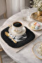 Artistic Face Portrait Fringed Presentation Napkin-Classic Black and White Retro Coaster Serving Tissue - 3