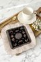 Luxury Farmhouse Motif Fringed Presentation Napkin - Rustic Black Checkered Gold Colored Coaster Tissue - 8