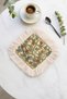 Romantic Vintage Bird Fringed Presentation Napkin - English Garden Beige Color Coaster Tissue - 7