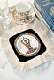Ethnic Patterned Fringed Stylish Serving Napkin - Modern Bohemian Colorful Black Cream Coffee Tray Napkin - 3