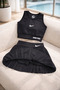 Girl's Black Crop Swimsuit Set |   Shorts with Skirt |   Sports, Pool & Sea Compatible (Buy One Size Larger) - 5