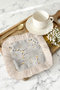 Elegant Branch Flowers Fringed Presentation Napkin - Minimal Natural Bohemian Gray Beige Coffee Presentation Napkin - 7