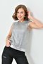 Women's Crew Neck Hair Knit Foiled Knitwear Blouse 10741 - 4