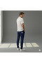 Men's Ribbed Ottoman Fabric Polo Collar T-Shirt and Sweatpants Set - 4