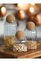 Set of 3 Glass Jars with Cork Lids (13Cm-17Cm-26Cm)