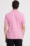 Men's Slim Fit 100% Cotton Short Sleeve Polo Collar Pink T-Shirt - 6