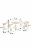Modern Beige Round Coffee Table Set 1+6 – 7 Piece Cone Base Living Room Set - 5